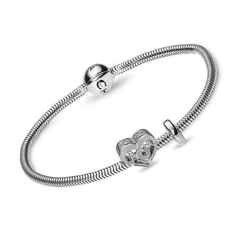 Image of Massivt sølv armbånd med sølv MOM charm fra Christina Watches